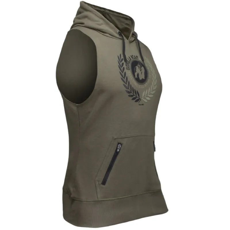 Manti Sleeveless Hoodie - ArmyGreen
