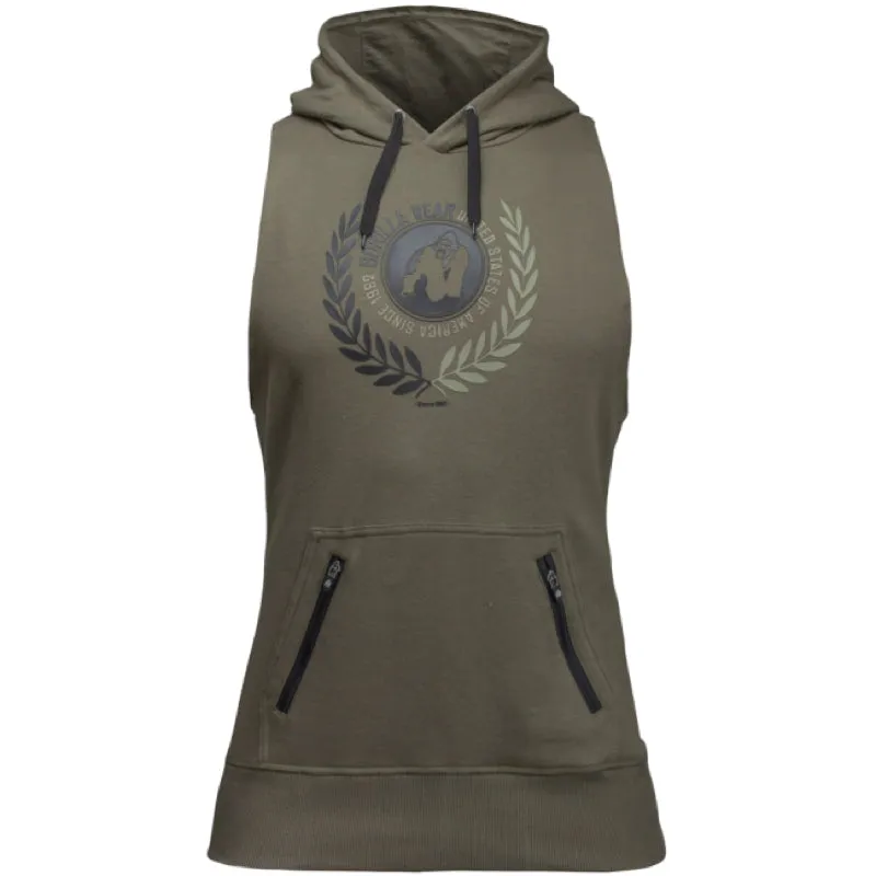 Manti Sleeveless Hoodie - ArmyGreen