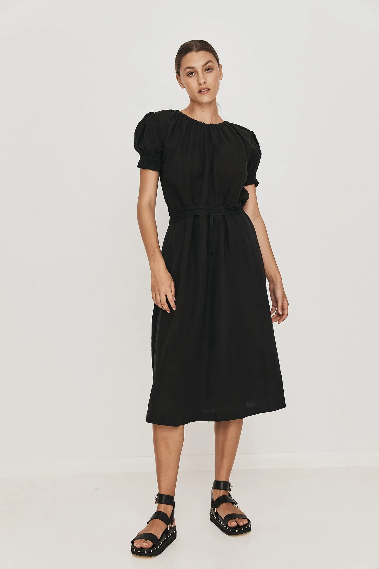 Mara Midi Dress - Black