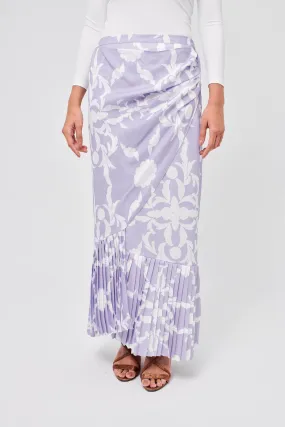Maria Lilac Pleated Skirt