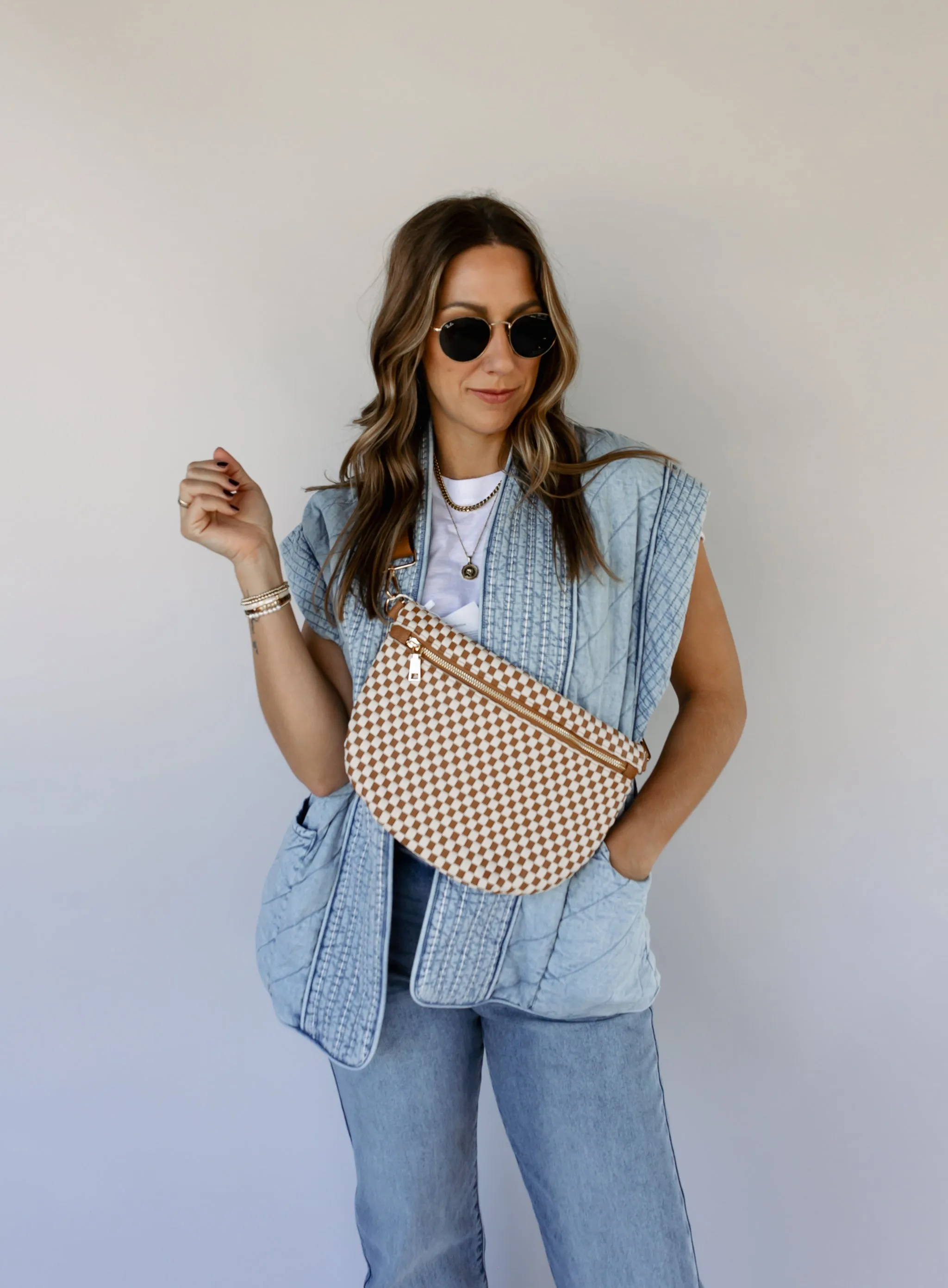 Mariana Quilted Denim Vest - Final Sale