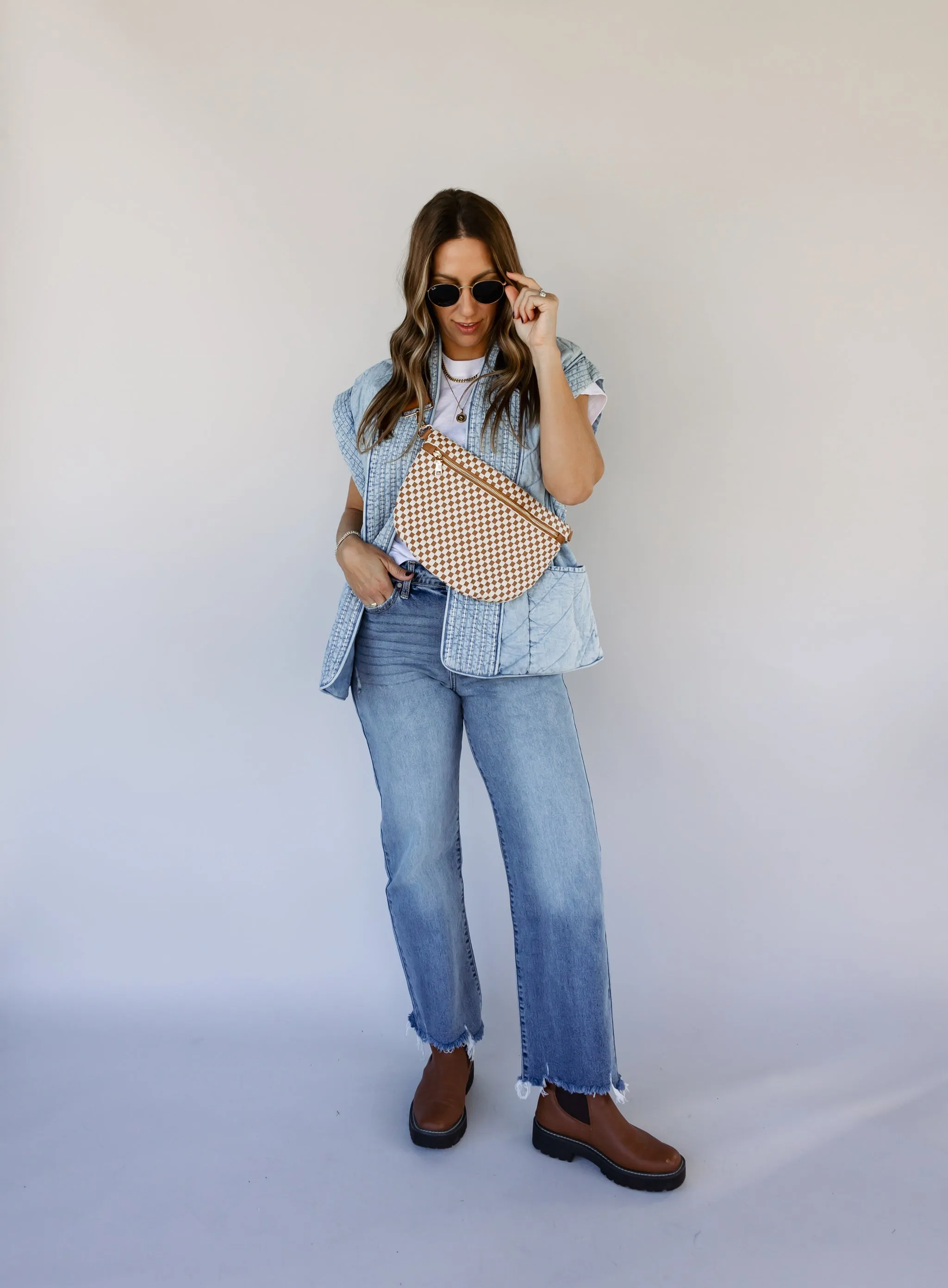 Mariana Quilted Denim Vest - Final Sale