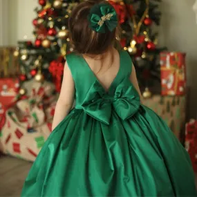 Matilda Christmas girl dress emerald