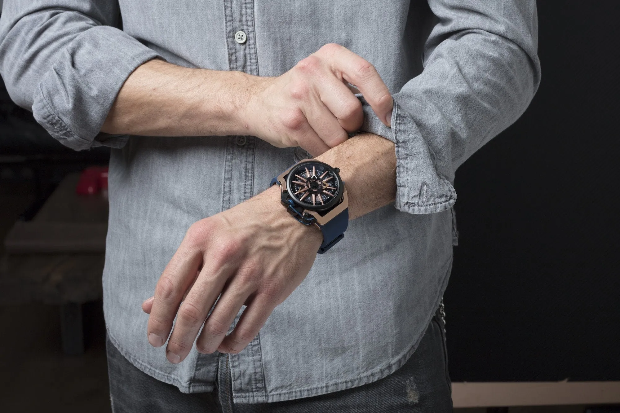 Mazzucato Reversible Watch RIM Rose Gold