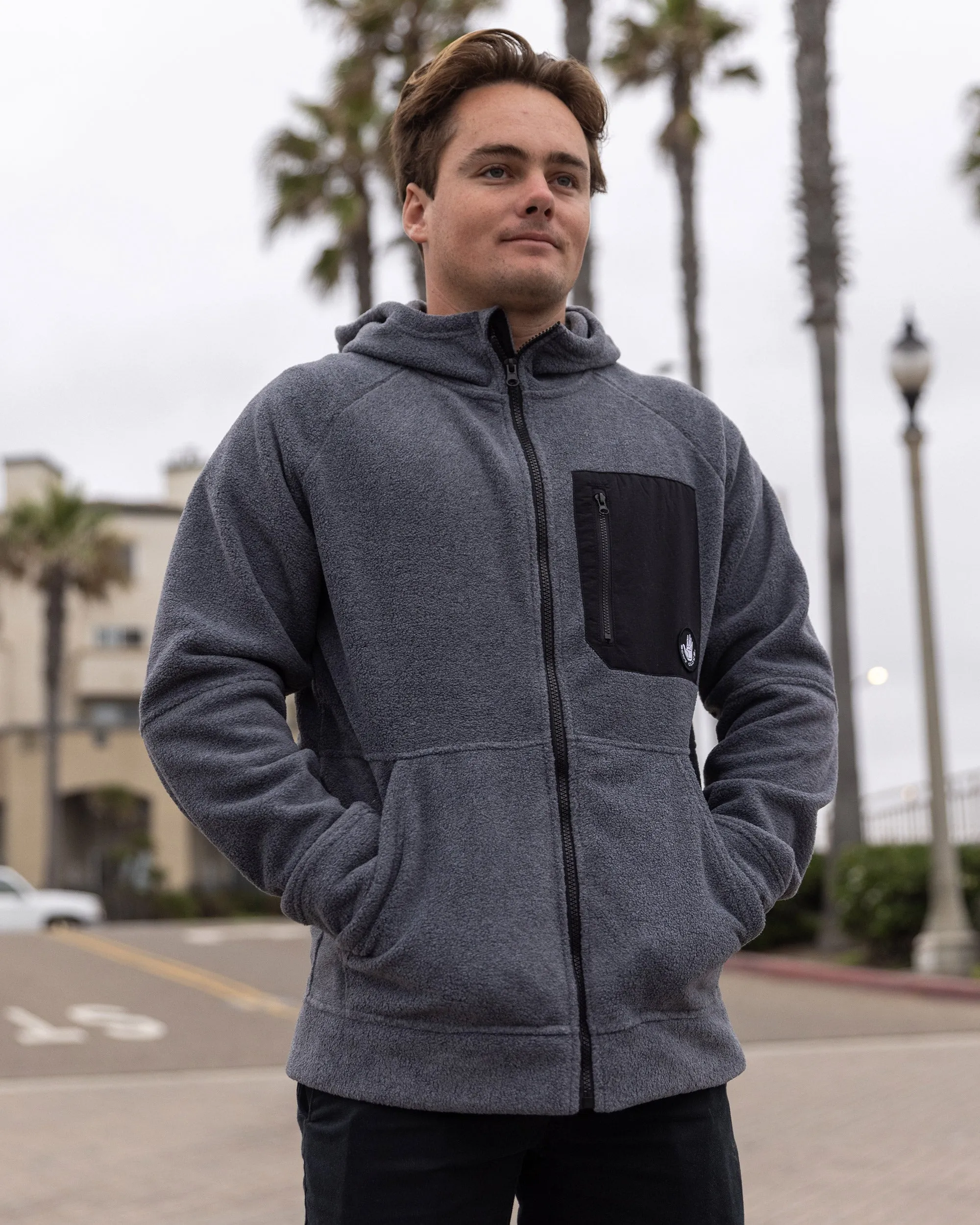 Men's Dyno Polar Fleece Jacket - Charcoal