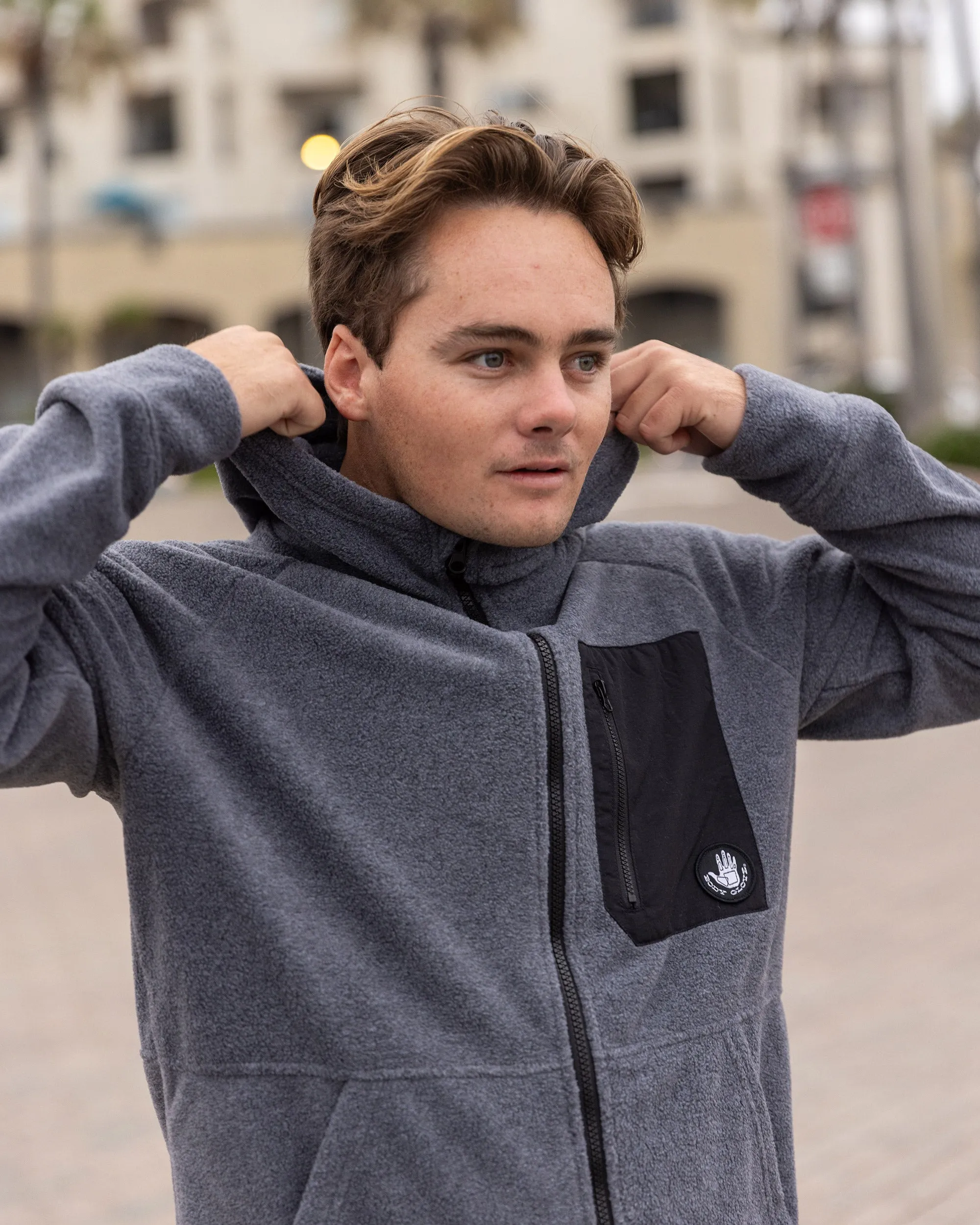 Men's Dyno Polar Fleece Jacket - Charcoal