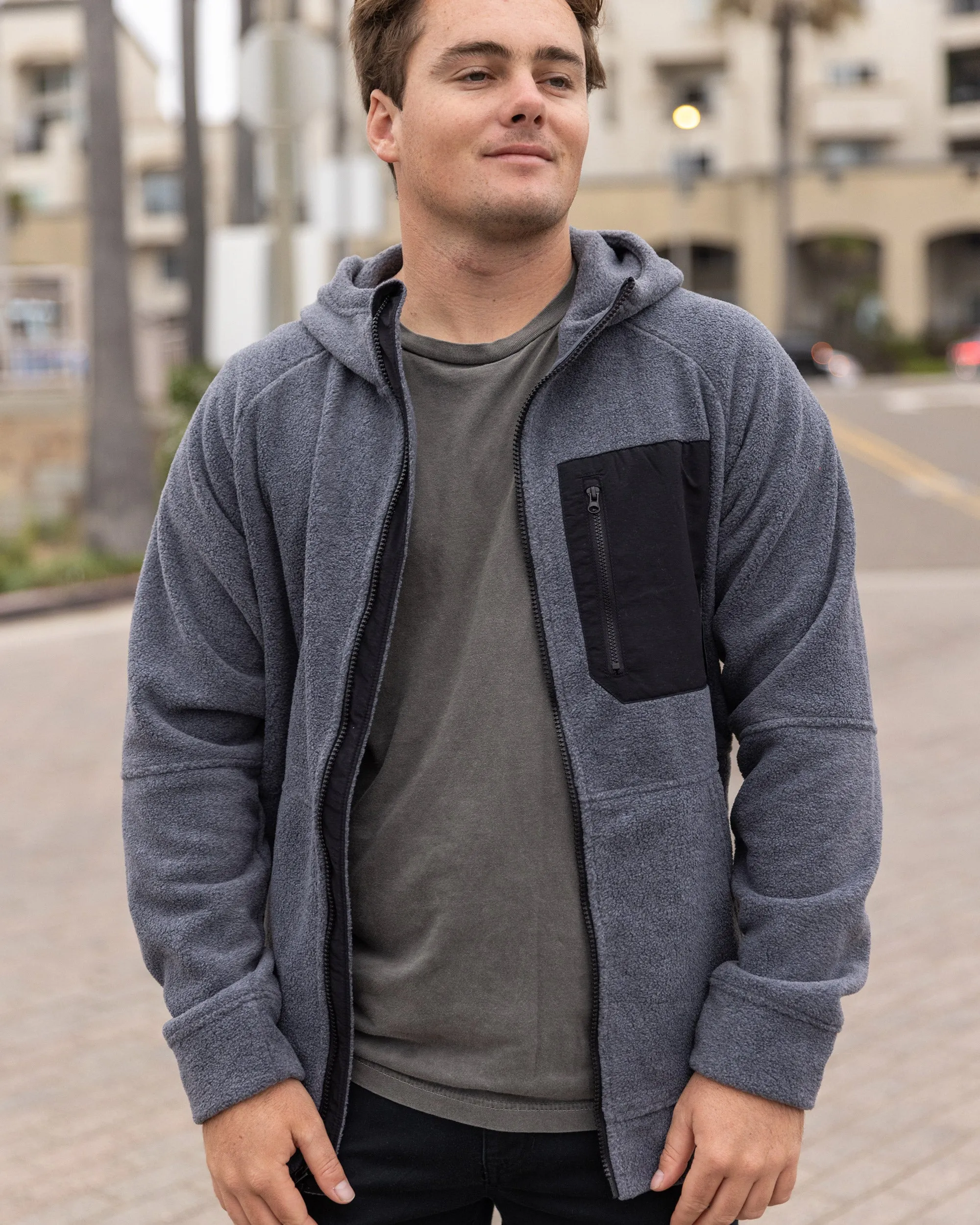 Men's Dyno Polar Fleece Jacket - Charcoal
