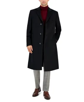 Michael Kors Mens Classic fit Overcoat Coat 46 L Black Solid
