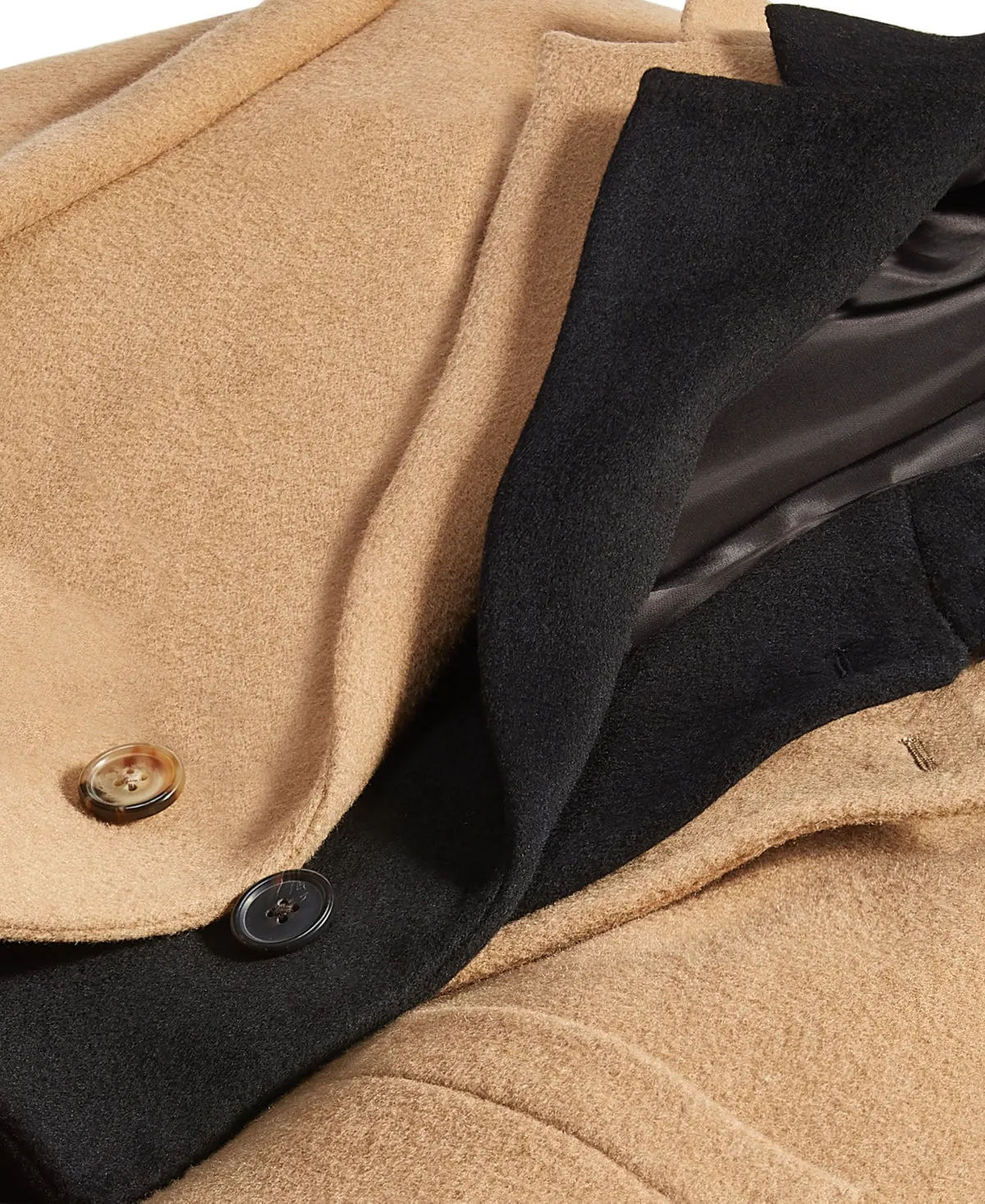 Michael Kors Mens Classic fit Overcoat Coat 46 L Black Solid