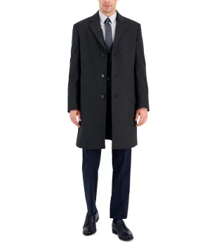 Michael Kors Mens Classic fit Overcoat Coat 46 R Grey Solid