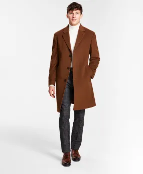Michael Kors Mens Overcoat Coat 40 S Brown Solid