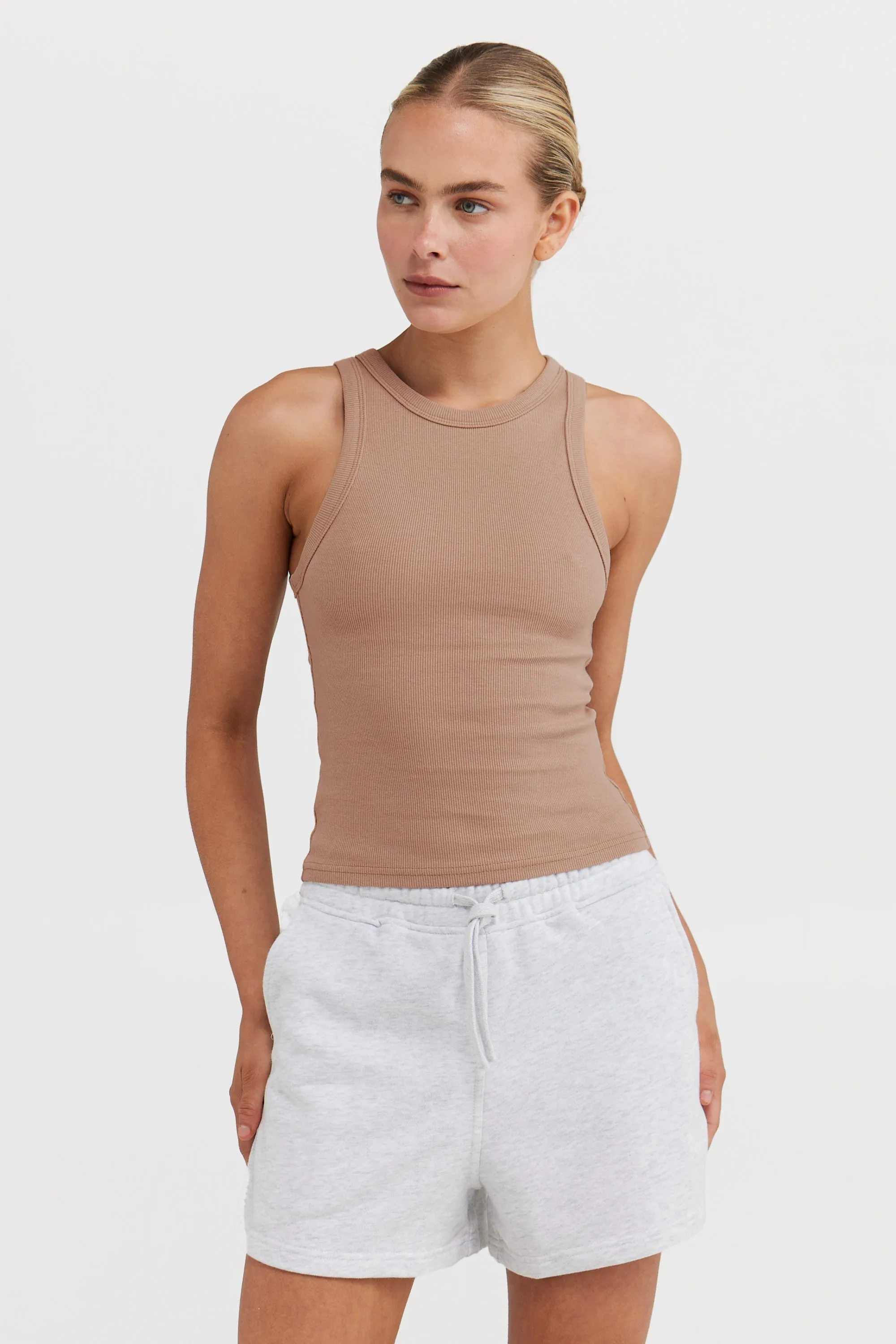 Mimi Rib Tank Clay