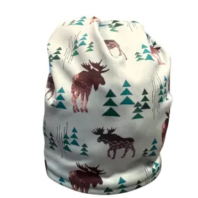 Mountains & Moose Fleece Lined Hat