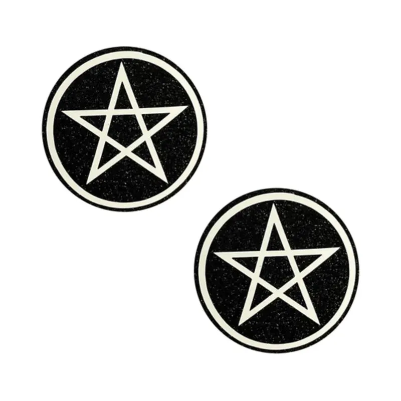 Neva Nude Pasty Wicca Black Glitter
