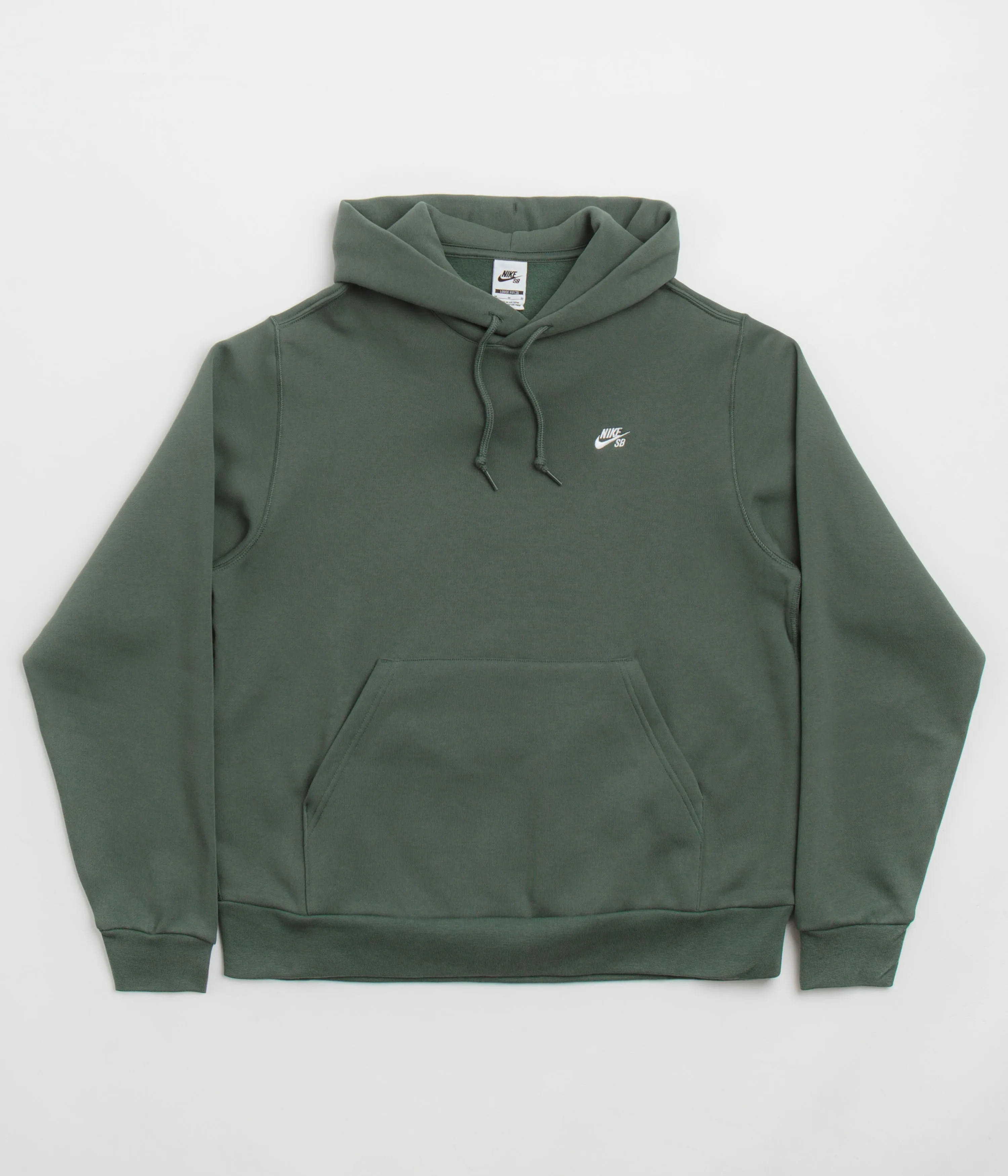 Nike SB Essential Small Logo Hoodie - Vintage Green / White