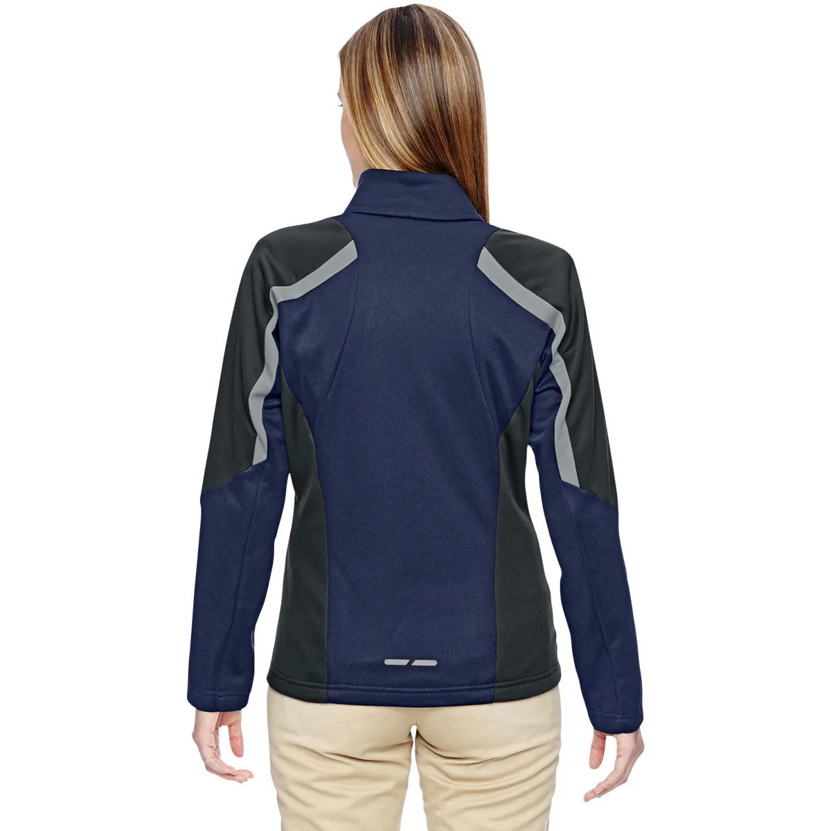 North End Women's Classic Navy Strike Colorblock Fleece Jacket