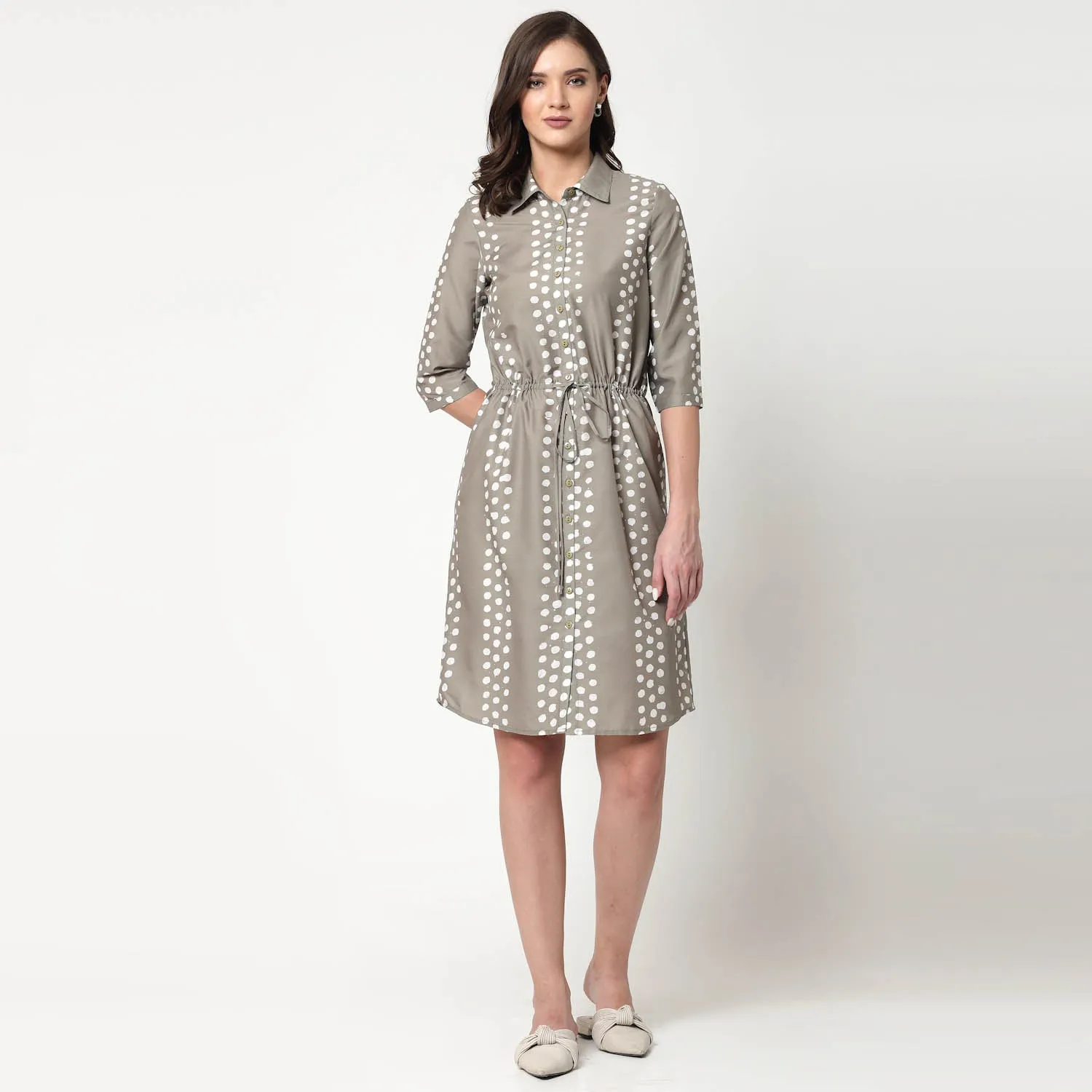 Olive Tunic With Draw Strings