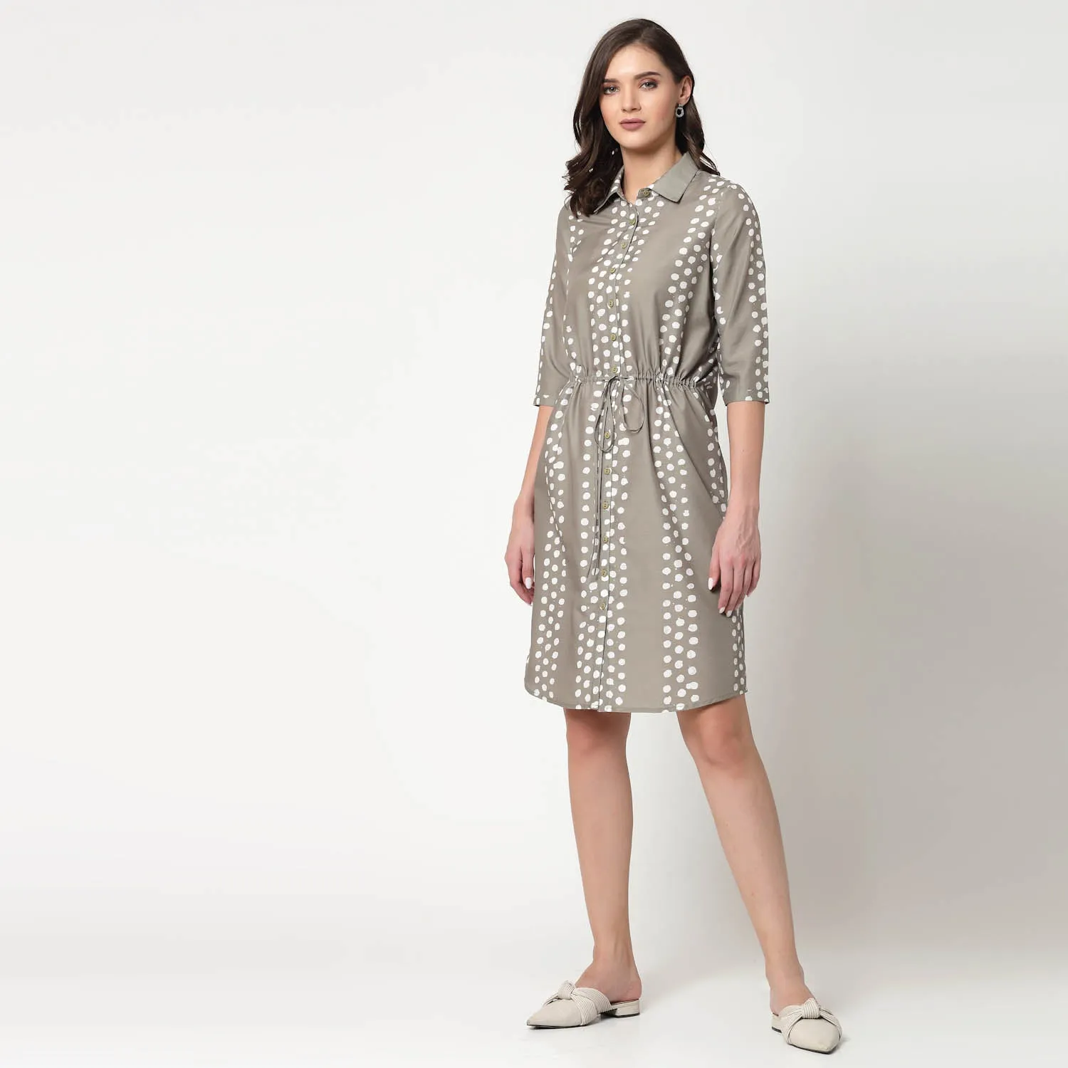 Olive Tunic With Draw Strings