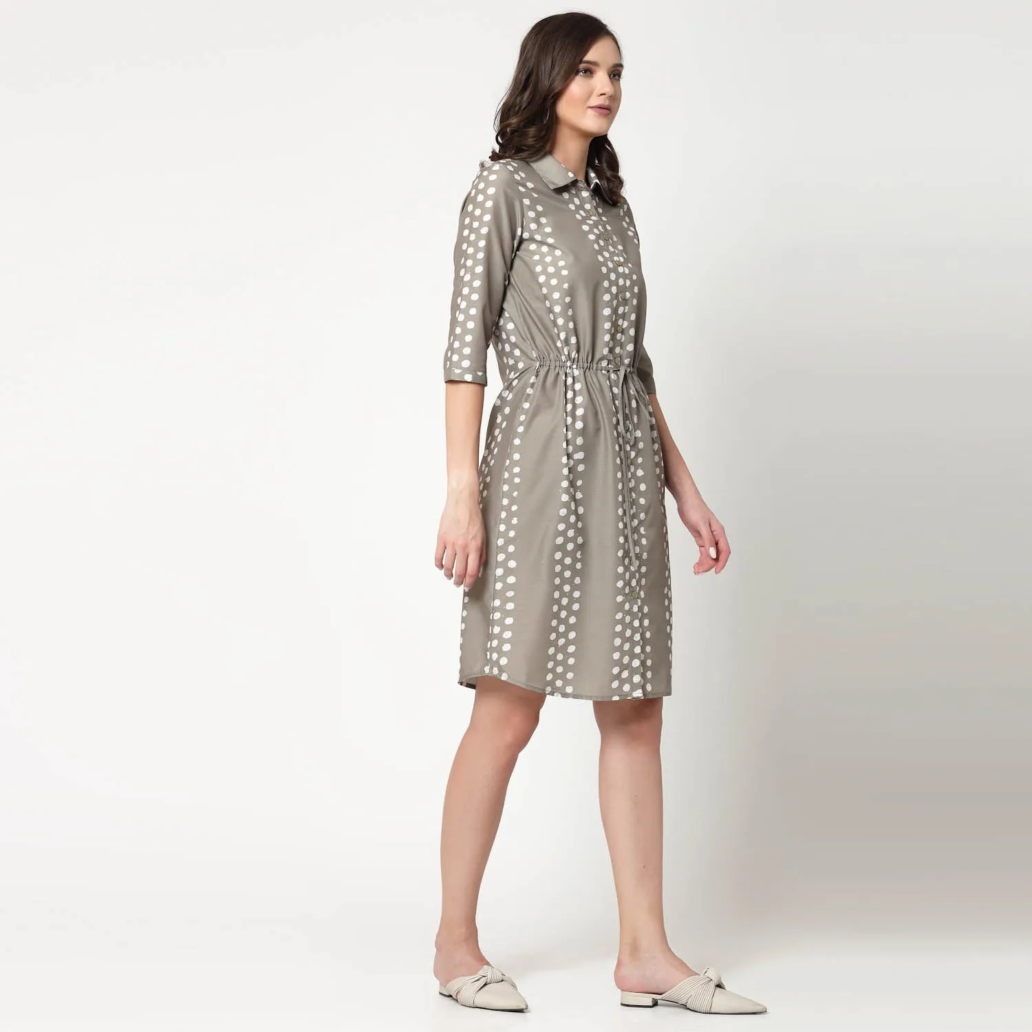 Olive Tunic With Draw Strings
