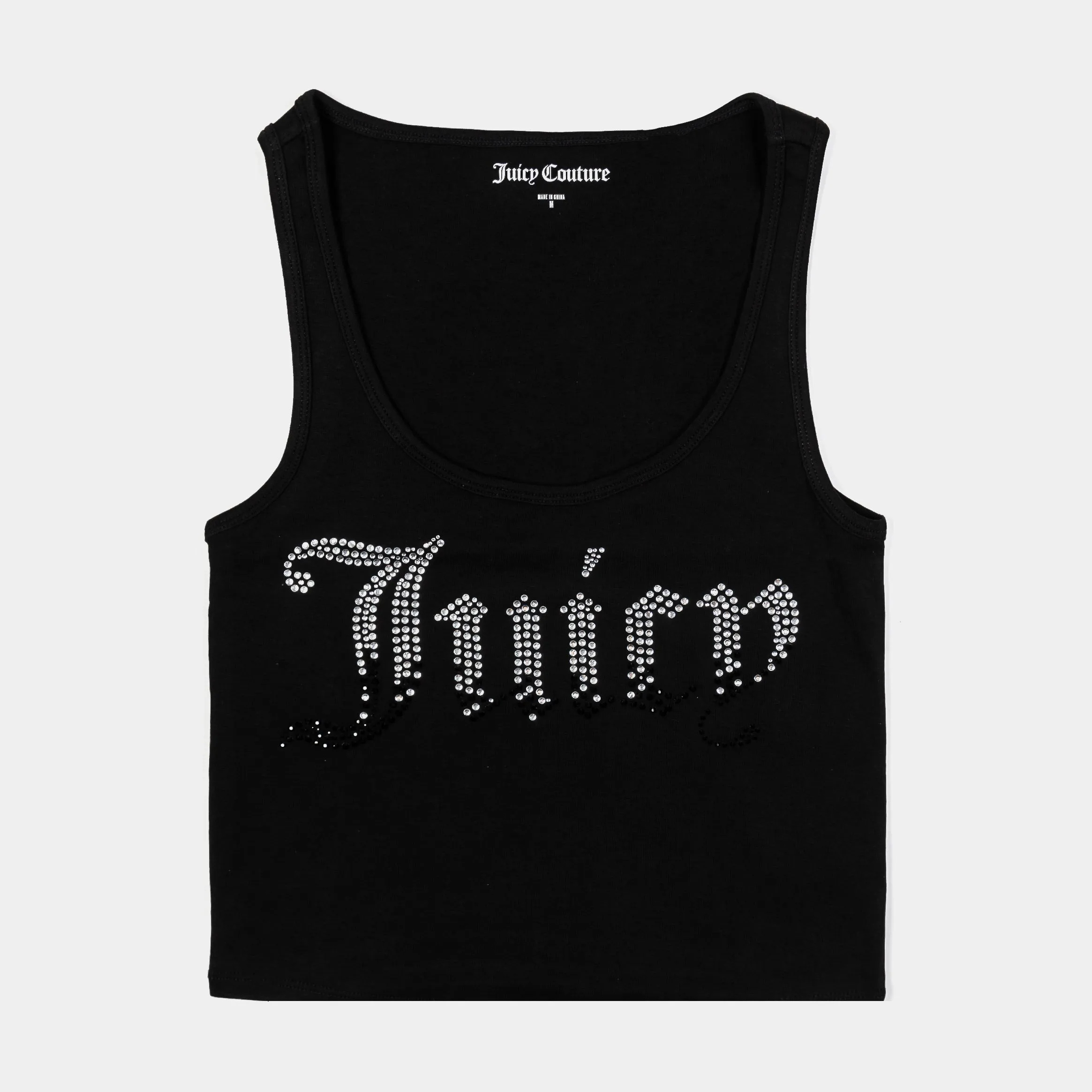 Ombre Big Bling Fitted Womens Tank Top (Black)