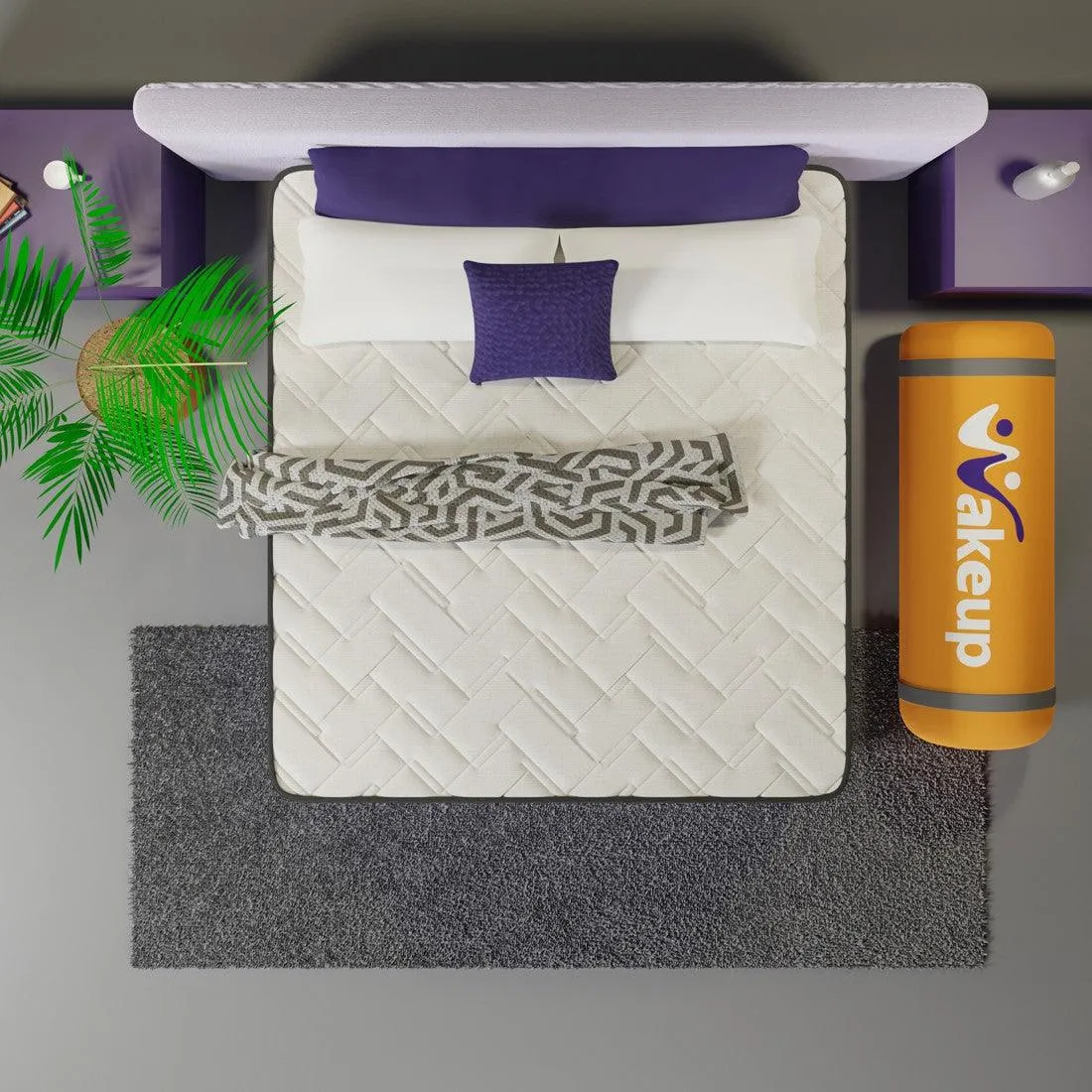 Orthopedic 12 inch Hybrid Memory Foam Pocket Spring Mattress