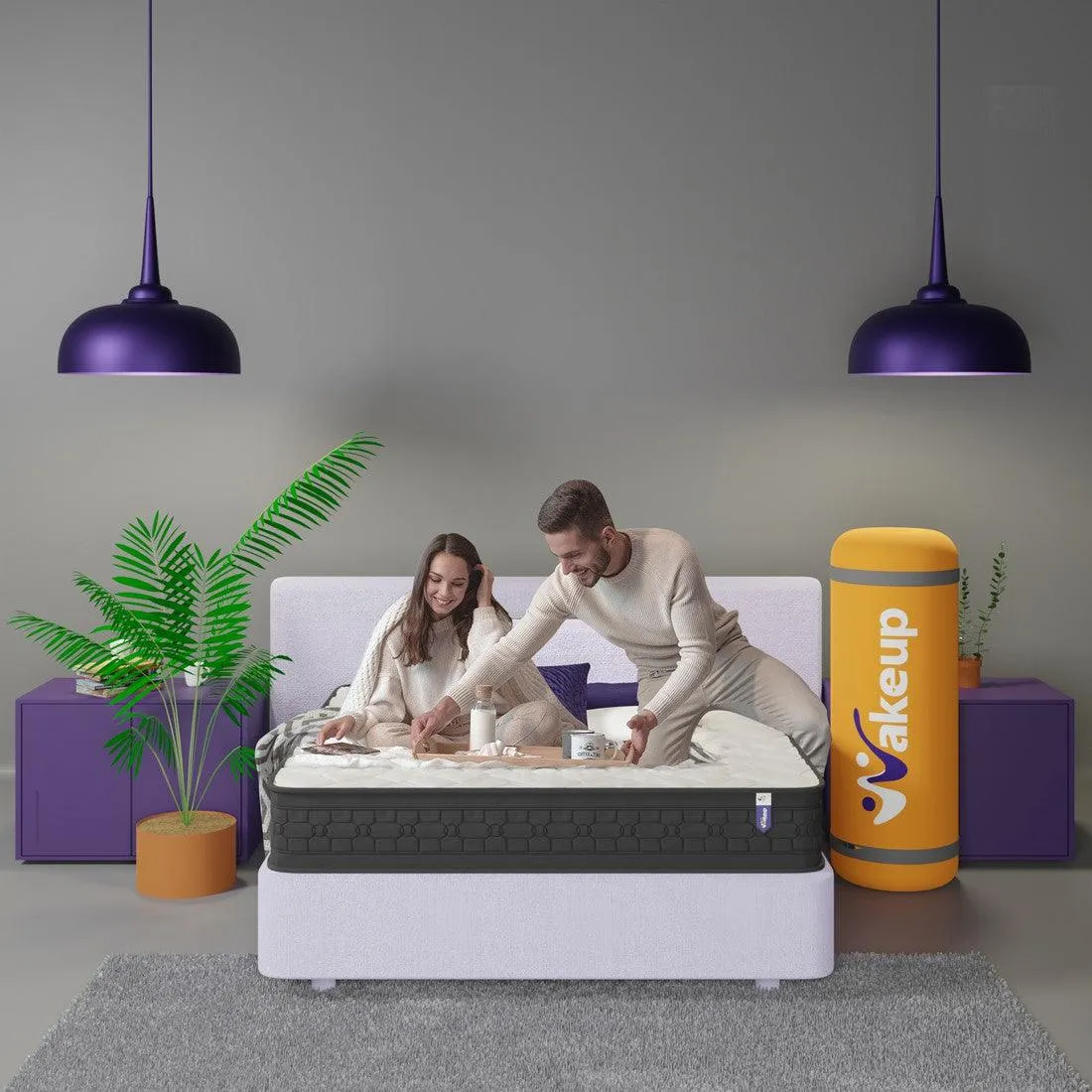 Orthopedic 12 inch Hybrid Memory Foam Pocket Spring Mattress