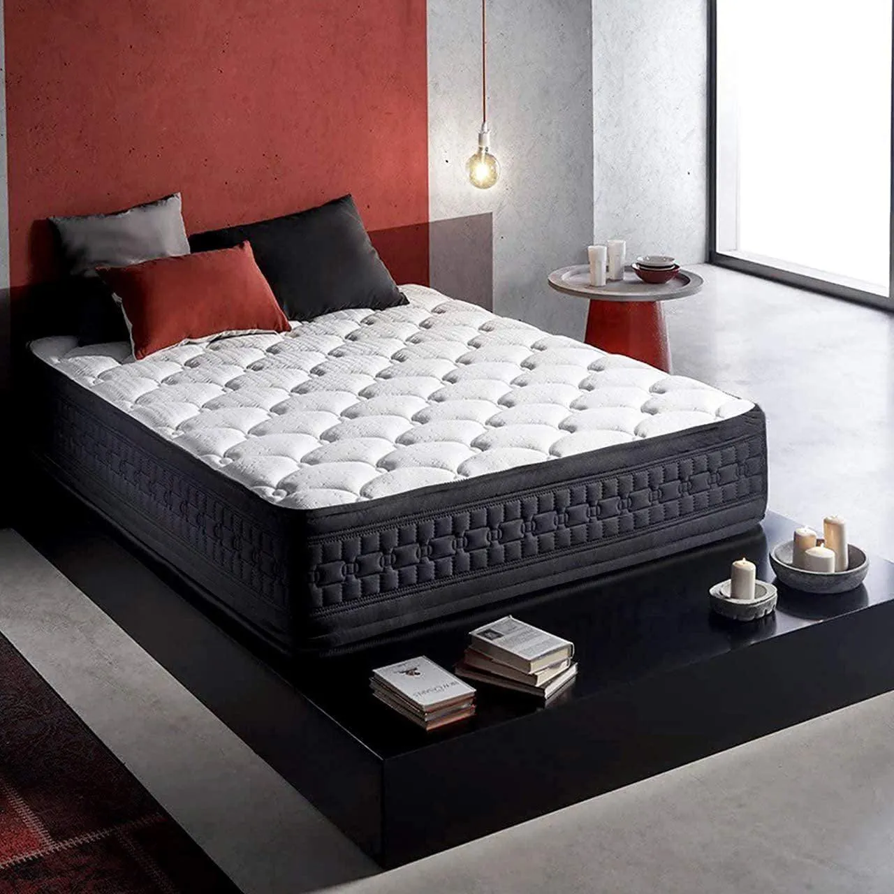 Orthopedic 12 inch Hybrid Memory Foam Pocket Spring Mattress