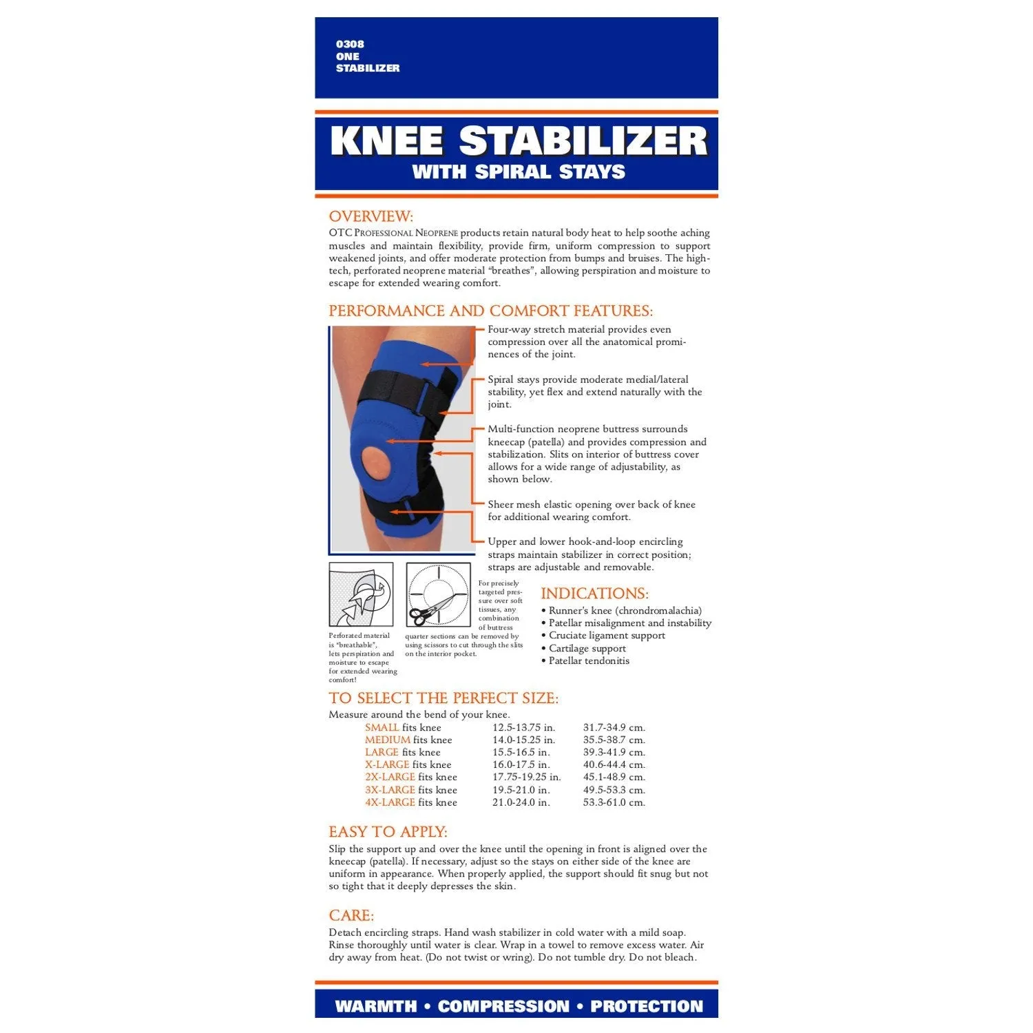 OTC KNEE STABIL NEOP STAYS - 0308- CLEARANCE