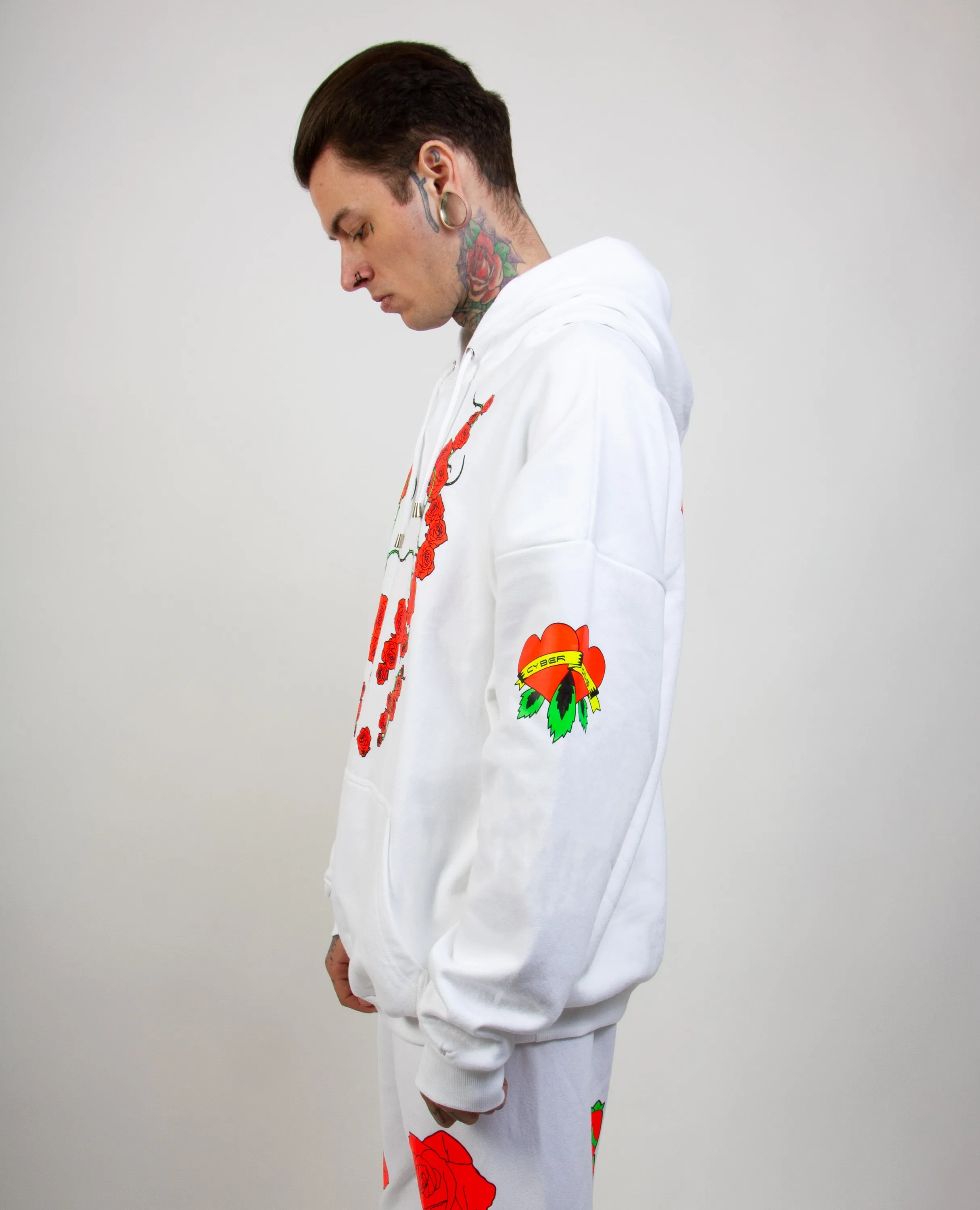 OVERSIZE TATTOO ROSE HOODIE