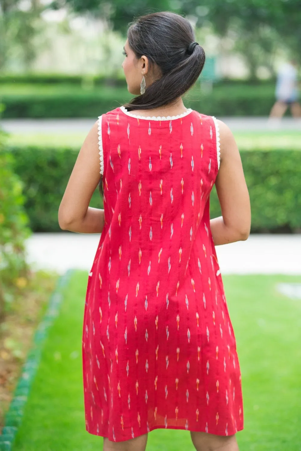 Panelled Ikat Dress
