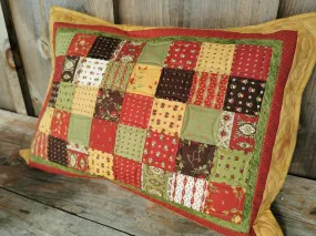 Patchwork Quilted Throw Pillow, 14 x 20 inch