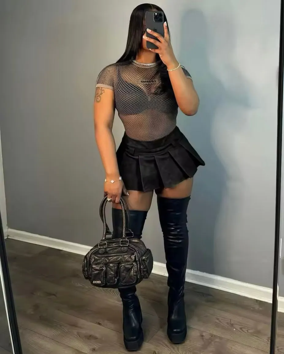 Pleated Cunty Skirt