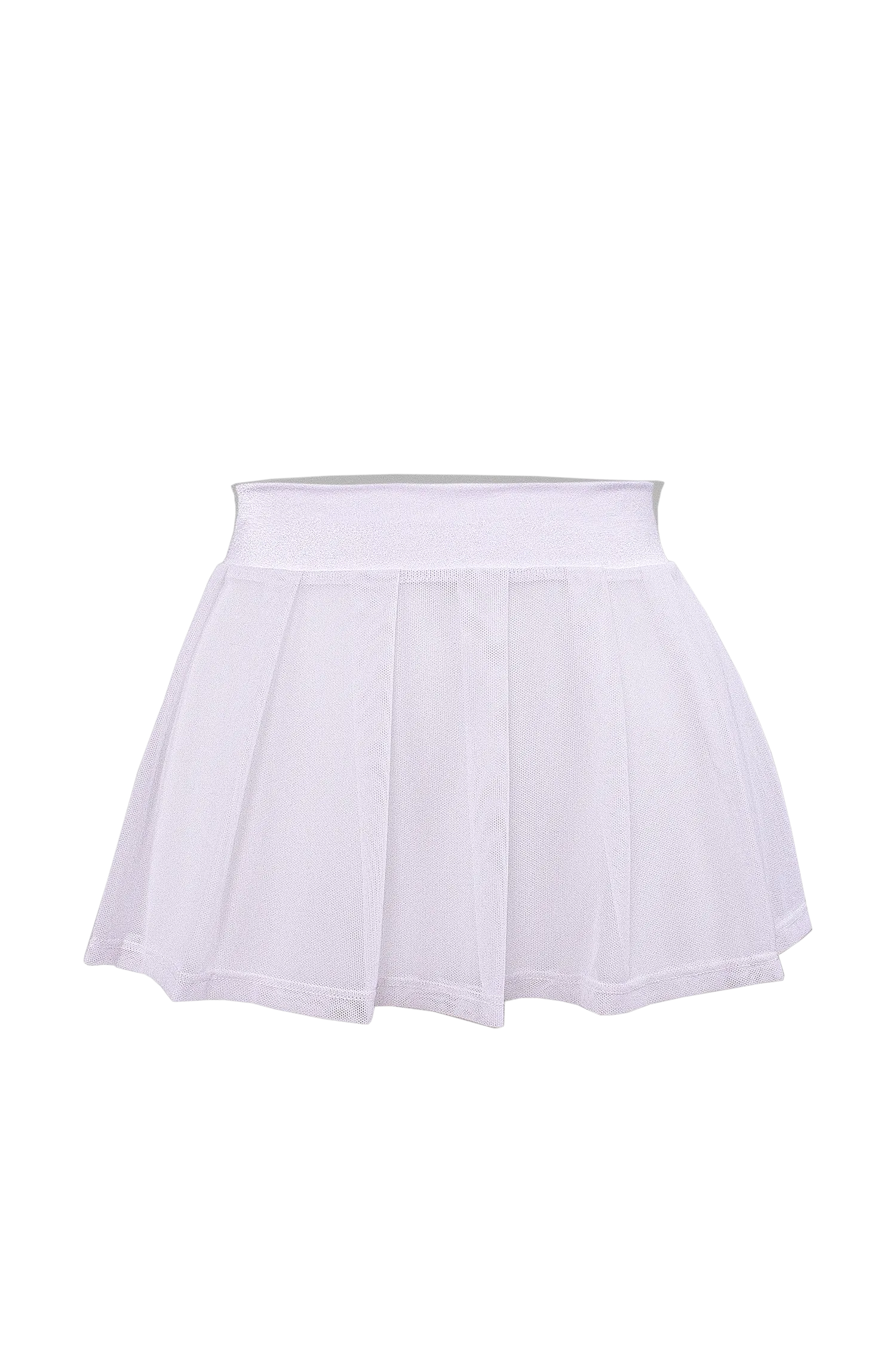 Pleated Mini skirt sheer mesh / Festival & Rave skirt / WHITE