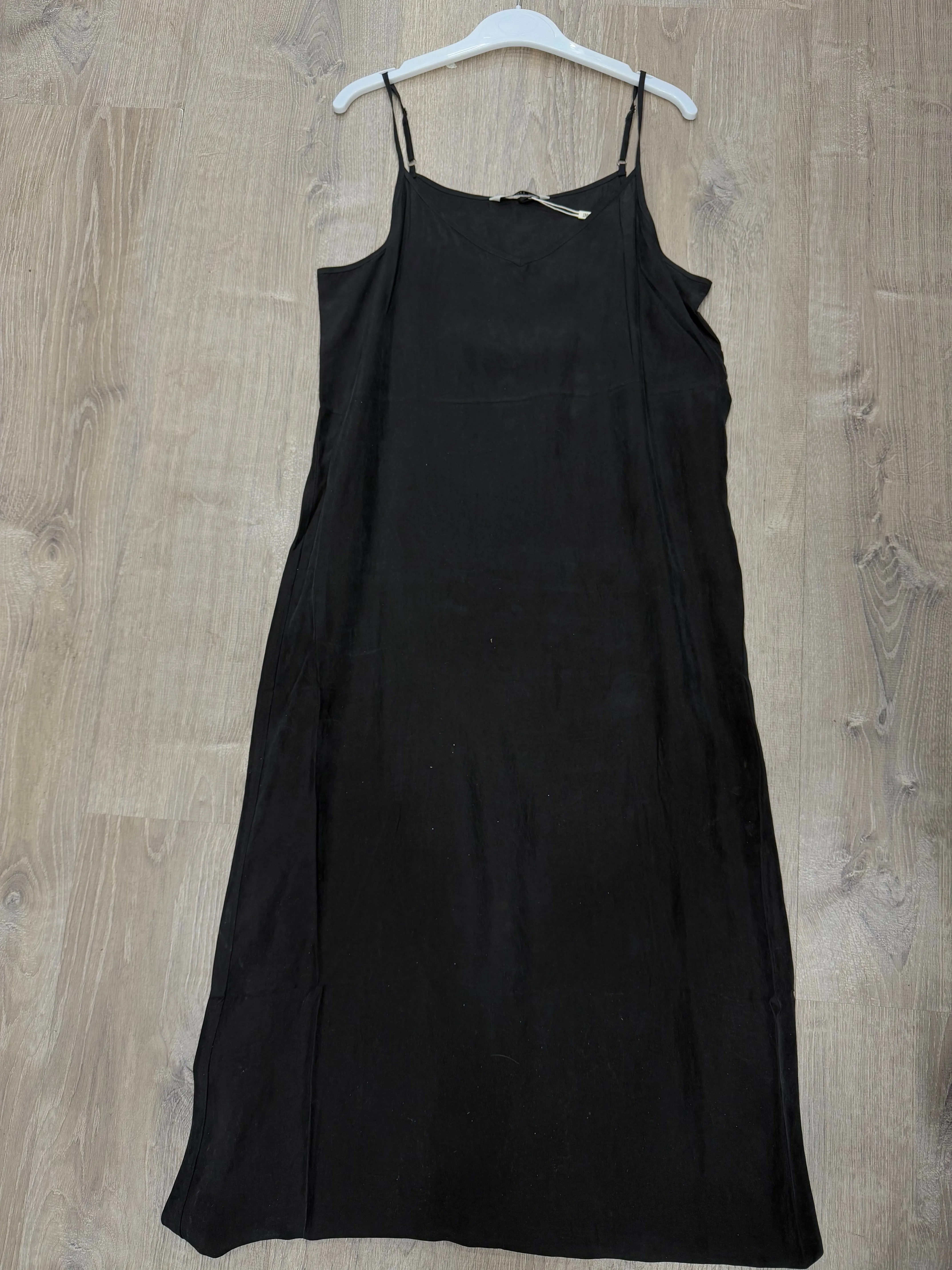 POINT BRUSHED A-LINE SLIP DRESS