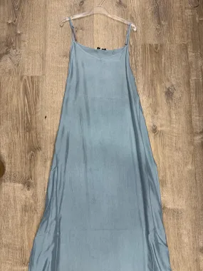 POINT BRUSHED A-LINE SLIP DRESS