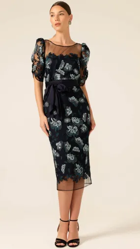 Portal Palace Dress - Black Teal Aqua Lace