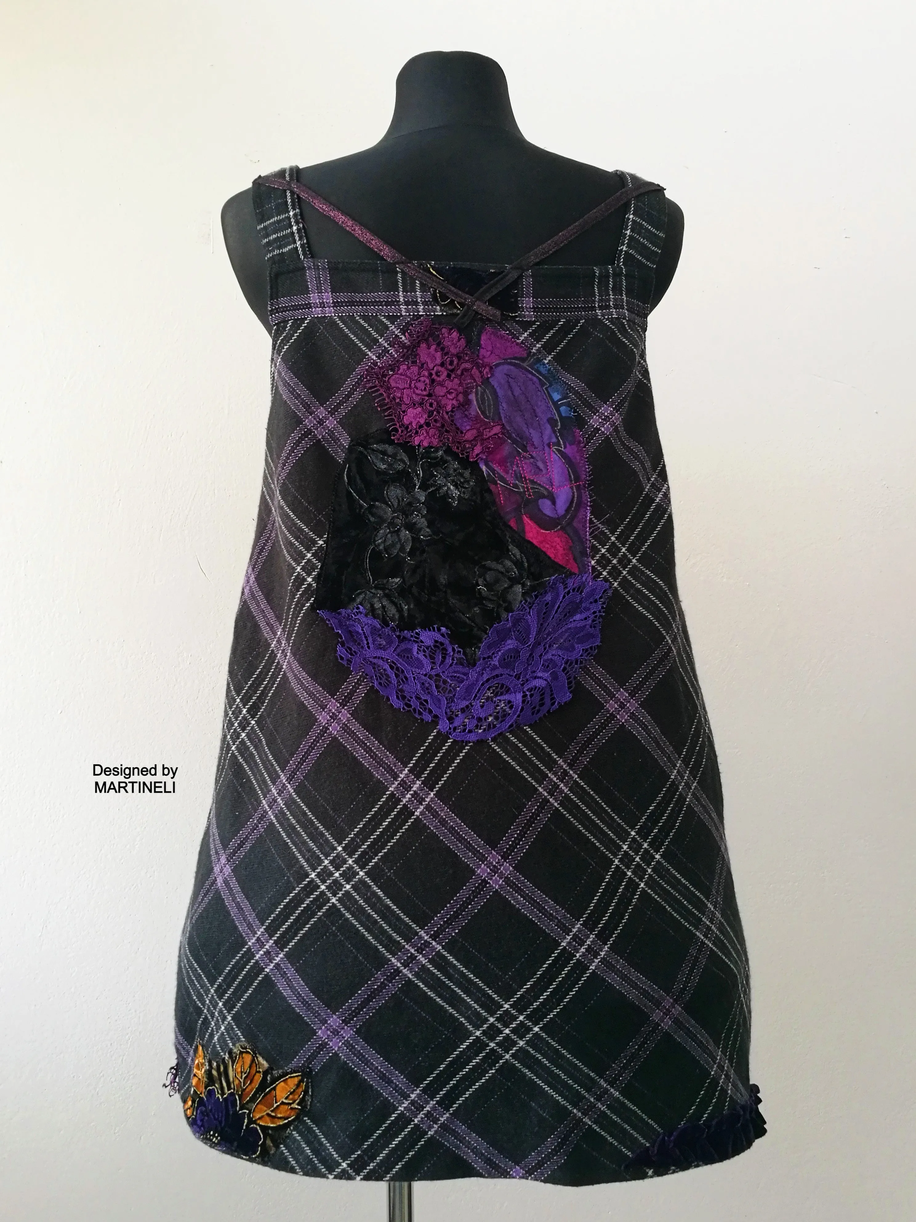 Purple Pinafore Dress,XL Wool Overall Dress,Jumper Dress