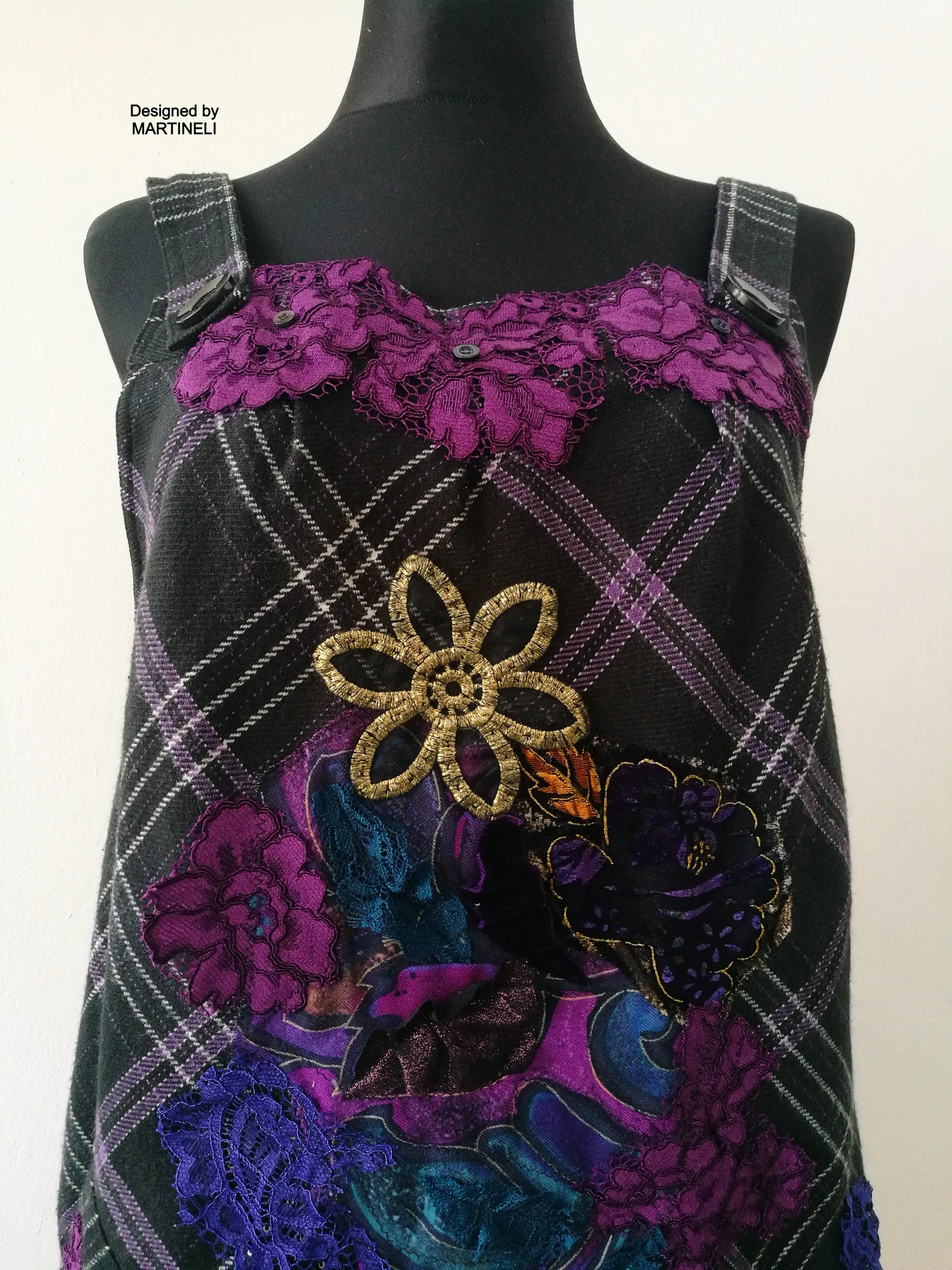 Purple Pinafore Dress,XL Wool Overall Dress,Jumper Dress