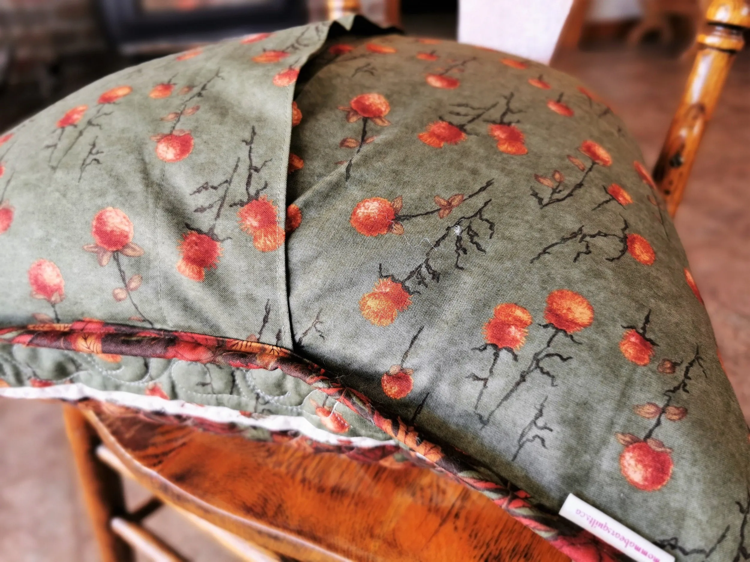 Quilted Pillow for Fall, 20 inch square
