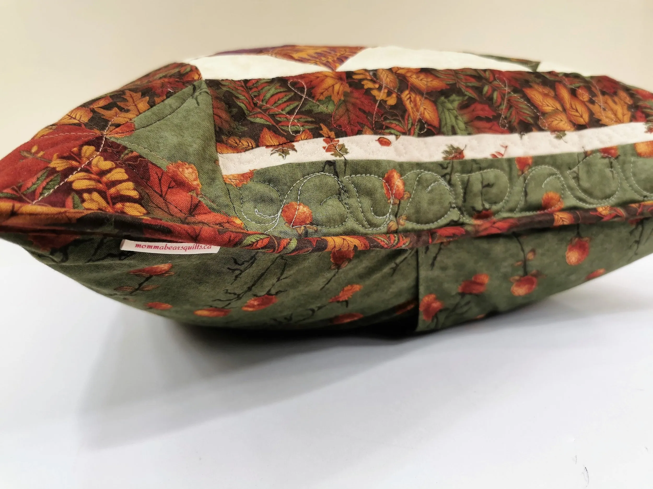 Quilted Pillow for Fall, 20 inch square