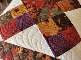 Quilted Pillow for Fall, 20 inch square