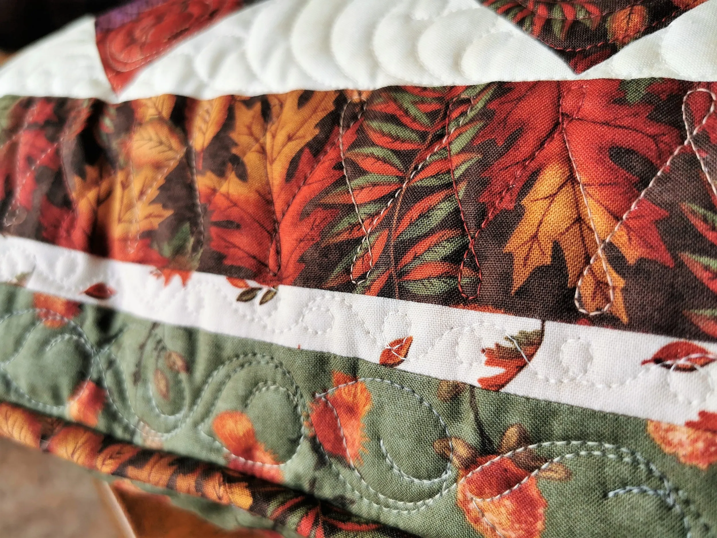 Quilted Pillow for Fall, 20 inch square