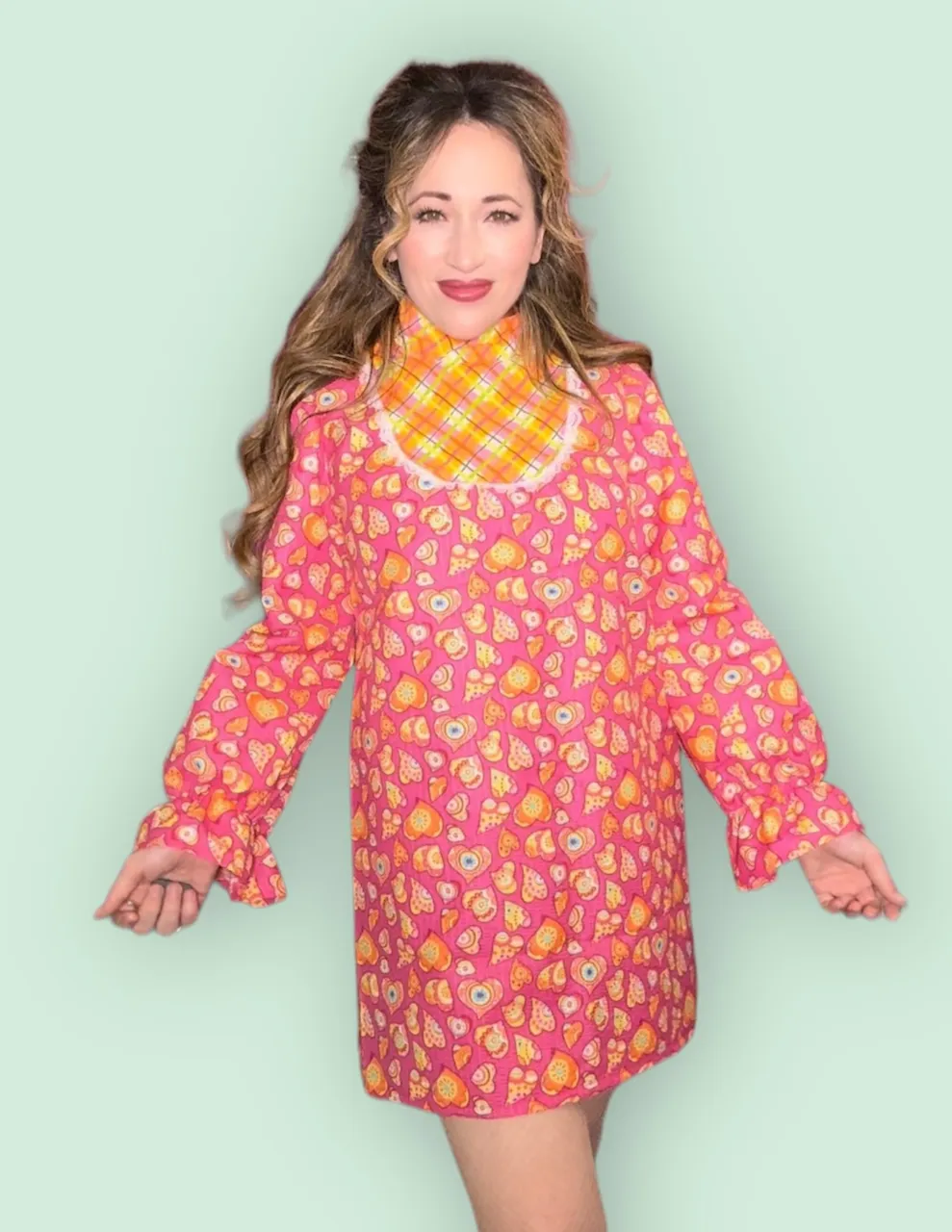 "Groovy kind of love" Babydoll mini dress