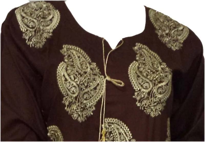 Rabiya Ethenic Long Sleeved Embroidered Tunic Top