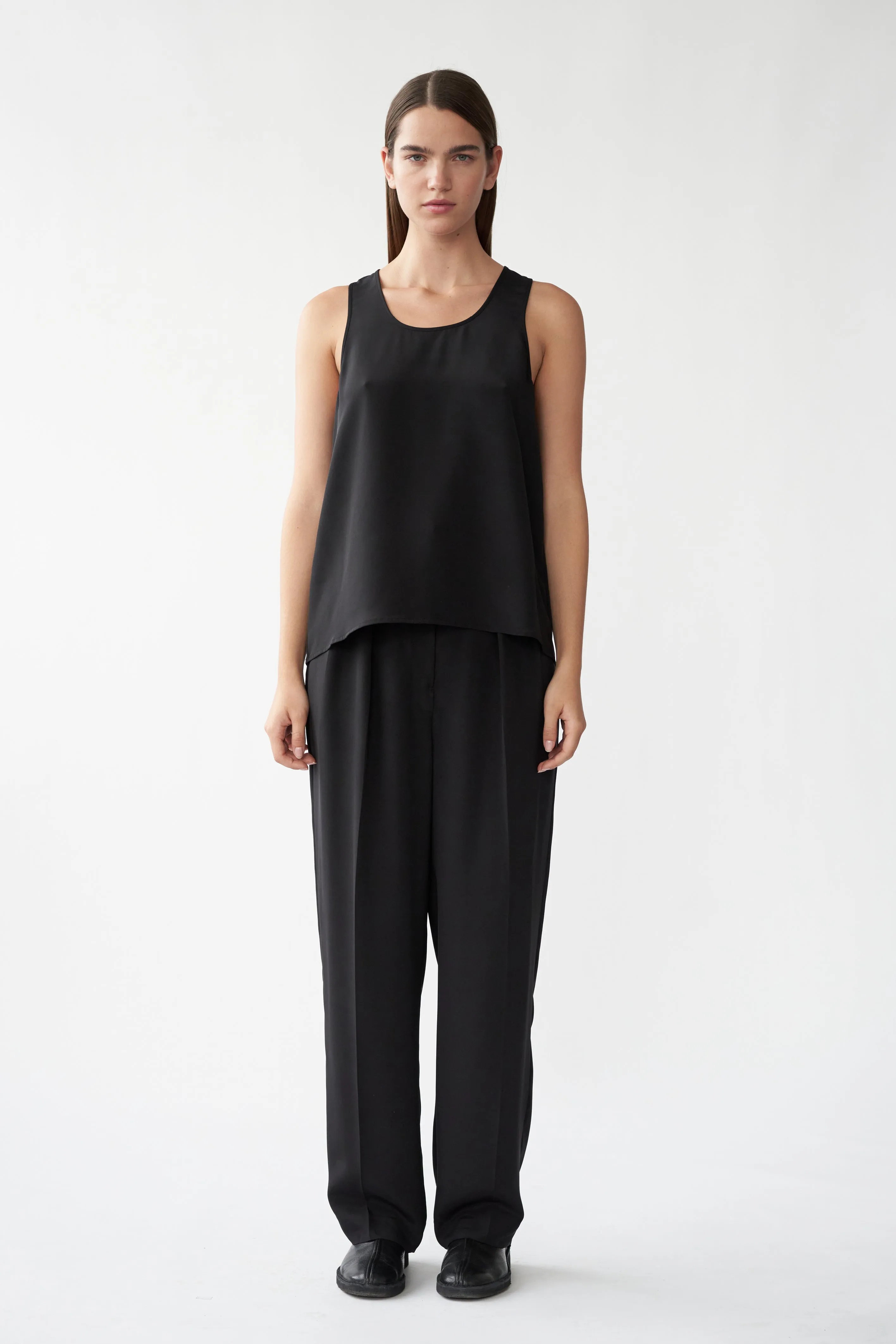 RAY TOP - BLACK - SILK GEORGETTE