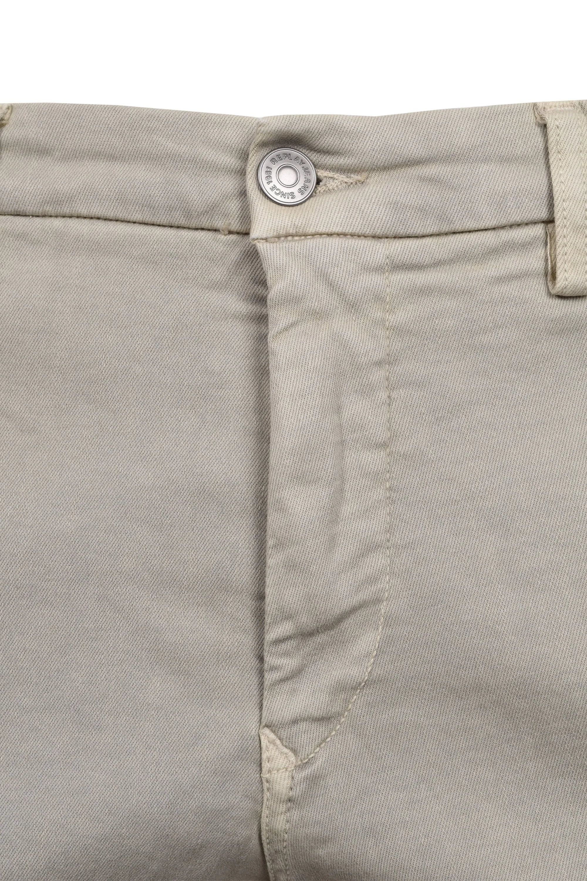 Replay Cotton Trouser Stone
