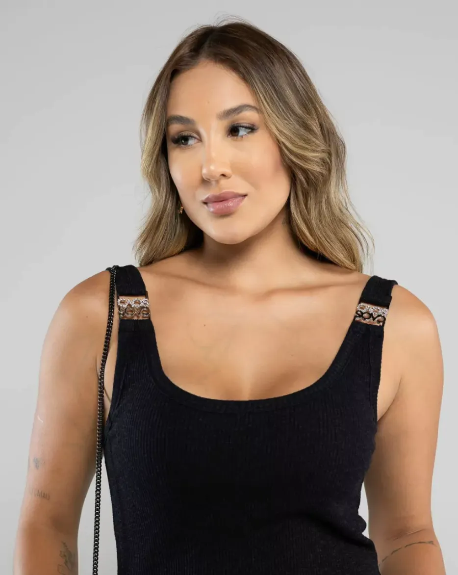 Ribbed Midi Dress Metal