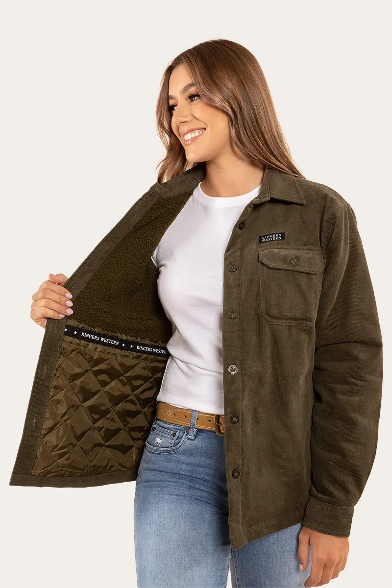 Rosewood Womens Overshirt - Military Green