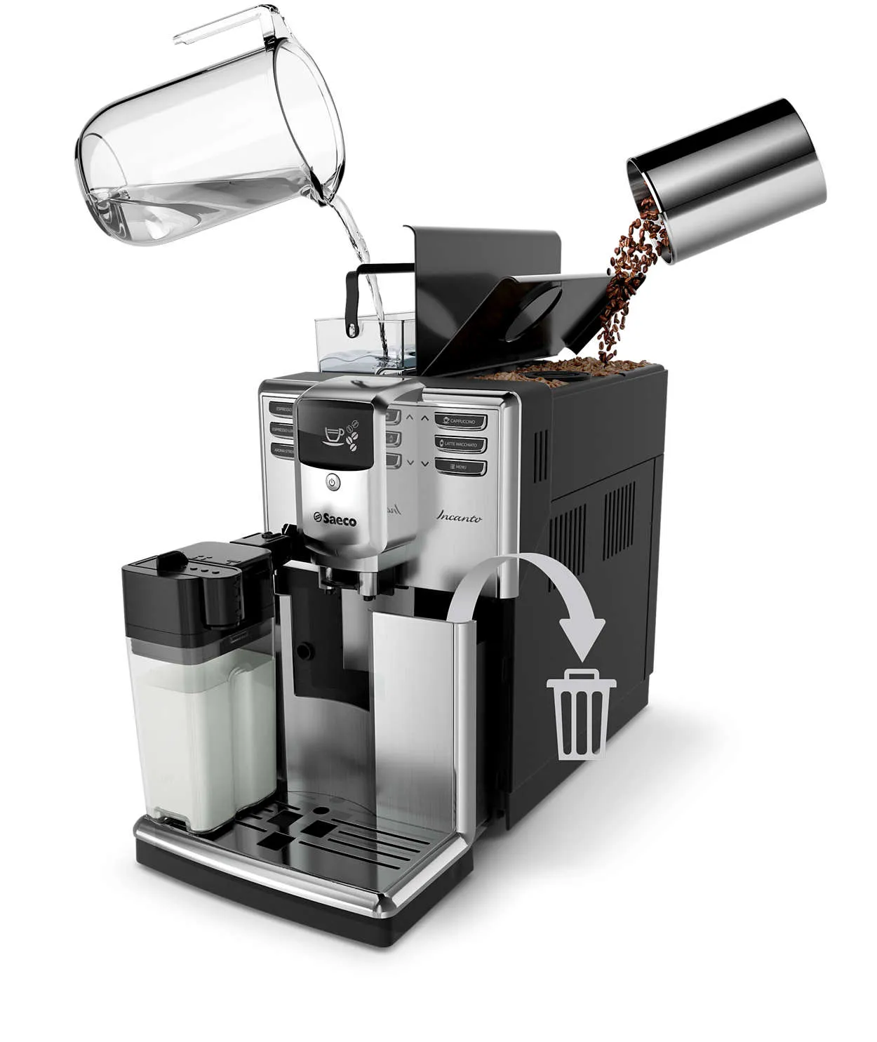 Saeco Incanto Carafe Super Automatic Stainless Steel HD8917/48