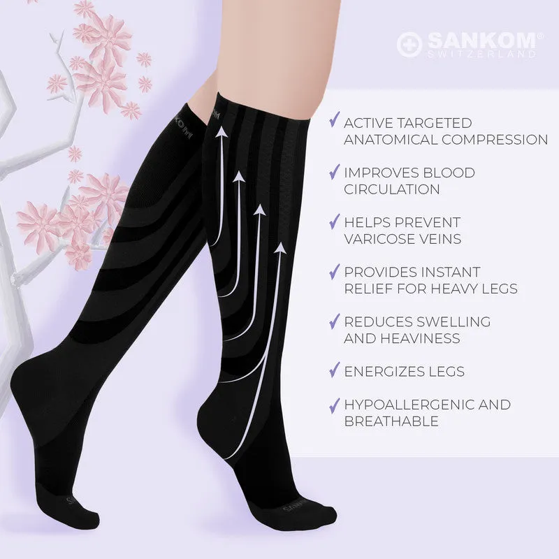 Sankom - Patent Active Compression Socks, Black